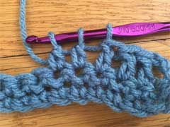 Decreases in  Half Double Crochet