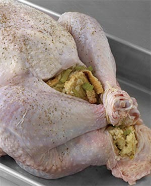 Preparation of Roast Turkey & Stuffing