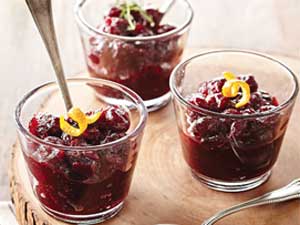 Savory Cranberry Sauce with Red Wine & Thyme