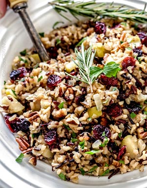 Wild & Brown Rice Pilaf with Cranberries