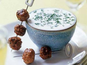 Spiced Meatballs with Yogurt Sauce