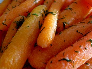 Baby Carrots with Dill Butter